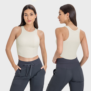 ชุดออกกำลังกายผู้หญิง เสื้อโยคะสีพื้นไร้ตะเข็บ แขนยาว เสื้อครอปออกกำลังกาย แห้งเร็ว ระบายอากาศ ชุดโยคะ - Product Image 1