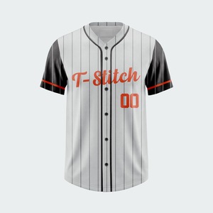 Camiseta de Béisbol para Hombre, Cuello en V, Manga Corta, Roja y Azul, con Estampado por Transferencia de Calor, Transpirable, Ecológica, Antibacteriana - Product Image 3