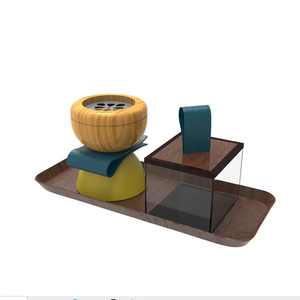 Juego de quemador de incienso HeritageNoor, soporte de incienso de madera artesanal con bandeja, diseño árabe clásico para una decoración elegante del hogar. - Product Image 2