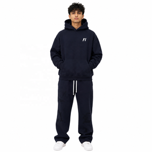 Conjunto de Sudadera con Capucha y Pantalones Deportivos Extra Grandes para Hombre, con Interior Suave Cepillado, Costuras Minimalistas, OEM - Product Image 1