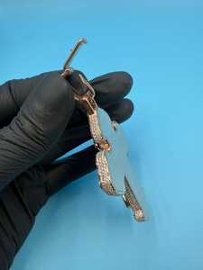 Colgante de Cruz de Moissanita Iced Out, Colgante de Plata 925, Colgante Bust Down Estilo Rapper Hip Hop, Joyería Religiosa, Colgante de Fe Cristiana - Product Image 3