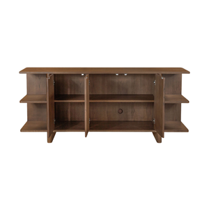 Meuble TV moderne en bois avec portes coulissantes et pieds effilés pour le salon - Product Image 3