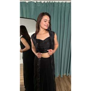 Designer Women's Party Wear Top and Bottom <b>Set</b> with Beautiful Shrug - Product Image 5