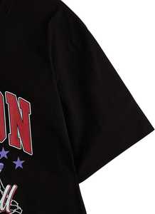 T-shirt vintage pour homme avec motif lettres, coupe oversize, col rond et épaules tombantes - Product Image 5