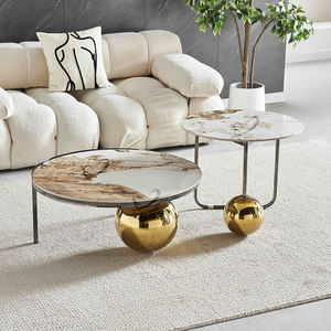 <span class=keywords><strong>Table</strong></span> <span class=keywords><strong>basse</strong></span> ronde pivotante en <span class=keywords><strong>céramique</strong></span> minimaliste, <span class=keywords><strong>table</strong></span> d'appoint extensible moderne pour la maison, meubles de salon - Product Image 6