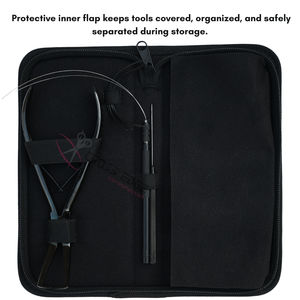 Kit de herramientas para extensiones de cabello negro con abridor de microperlas, alicates, gancho de bucle, enhebrador y agujas para coser extensiones de cabello - Product Image 6