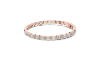 Pulsera de tenis KESARI DIAM de oro de 14 quilates con diamantes cultivados en laboratorio de corte esmeralda, joyería de lujo para mujer para bodas