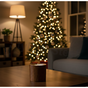 PDWC – 01 Bougies en bois décoratives pour Noël, Pâques, anniversaire et Saint-Valentin - Product Image 1