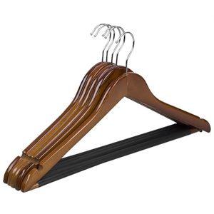 Perchas de Madera Natural Resistentes y Económicas para Camisas, Trajes, Chaquetas y Almacenamiento en Armarios - Product Image 4