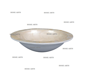 Bol de manucure de forme ronde au design attrayant, en laiton martelé, pour pédicure et spa, de qualité supérieure - Product Image 4