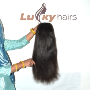 Servicio de Fabricación de Pelucas de Cabello Humano Indio Remy 100% Personalizadas, Fácil Aplicación, Diseño de Encaje Completo, Selección de Textura y Densidad - Product Image 4