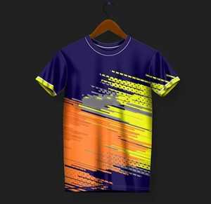 Men's Short Sleeve O-Neck <b>T</b>-<b>Shirt</b> Geometric Pattern <b>Silk</b> Screen Printing Quick Dry Anti-Shrink Regular Fit Polyester Knitted - Product Image 2