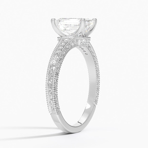 Anillo BOJ 0129 con Corte Esmeralda, Plata 925, Anillo Solitario de Lujo con Engaste de Puntas Hudson, Diamante de 2ct, Color D, VVS1, Moissanita, Certificado GRA - Product Image 2