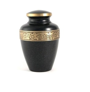 Decorative Finish Metal Cremation Urn For Human Ashes With Unique Pattern And Strong Material For Home Display - Product Image 2