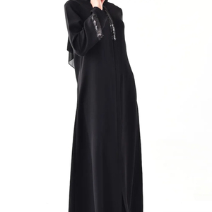 Abaya ample avec ceinture, tenue musulmane de luxe, abaya de créateur de haute qualité, vente en gros, design pakistanais, exportateur, robe pas chère - Product Image 4