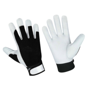 High Quality Heavy-Duty Industrial Goat Grain Leather Work <b>Gloves</b> Breathable Reflective Safety Hand Protection for <b>Drivers</b> - Product Image 6