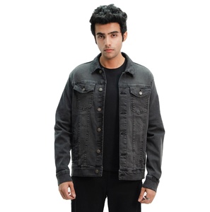 Nouveau design de veste en jean unie bleue à poches boutonnées pour hommes veste en jean respirante pour vêtements d'extérieur de marque pour l'automne et l'hiver - Product Image 6