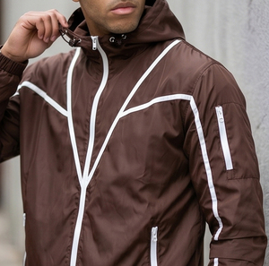 Ensemble 2 pièces pour homme, coupe-vent streetwear/100% nylon polyester, ensemble short et coupe-vent/ensemble short et sweat à capuche coupe-vent pour homme - Product Image 3