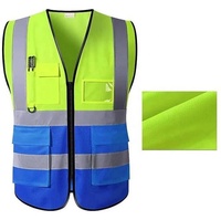 Chaleco de Seguridad Clase 2 para Trabajadores, Chaqueta Reflectante de Alta Visibilidad, Impermeable, con LED Intermitente, Personalizable para Trabajadores Masculinos, Seguridad Vial