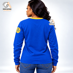เสื้อสเวตเชิ้ต Sigma Gamma Rho Sorority สีน้ำเงินสำหรับผู้หญิง ปี 1922 คอกลม พิมพ์ลายกลิตเตอร์ แขนยาว สวมใส่สบายๆ เหมาะสำหรับฤดูหนาว - Product Image 2