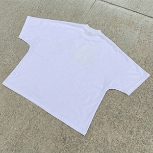เสื้อยืดสีขาวโอเวอร์ไซส์ Snow Grace ลายพิมพ์ปาก สตรีทแวร์ แขนสั้น ผ้าคอตตอนเจอร์ซีย์ คอกลม สำหรับผู้ชาย - Product Image 5