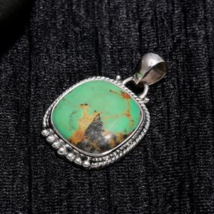 Colgante de Turquesa Natural de Arizona en Forma de Cojín, Hermoso y Moderno, Personalizable en Tamaño, para Mujer, Estilo Bohemia - Product Image 1