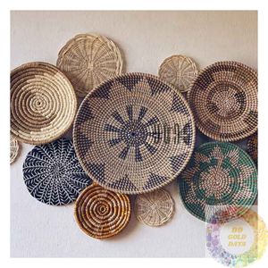 Platos Decorativos de Pared de Seagrass Tejidos a Mano, Set de Cestas de Ratán, Arte de Pared con Textura Natural para Decoración de Hogar, Dormitorio y Sala de Estar Estilo Rústico - Product Image 6