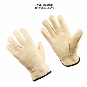 Leather <b>Driver</b> <b>Gloves</b> Unisex Beige Cowhide Grain Leather Heat Resistant Industrial Safety Hand Protection Soft and Comfortable - Product Image 5