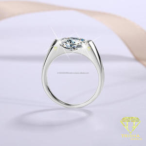 Bague élégante en moissanite taille marquise, bande en argent élégante, solitaire minimaliste, bijoux de fiançailles et de mariage pour femmes et jeunes filles - Product Image 3
