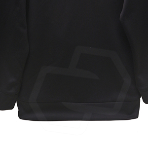 Sweat-shirt à capuche unisexe noir avec imprimé floqué visage souriant rose, coupe oversize, décontracté, pour l'automne - Product Image 6