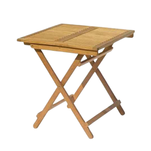 Juego de Mesa y Sillas Plegables de Madera para Exteriores, Diseño Rústico para Patio y Balcón - Product Image 5