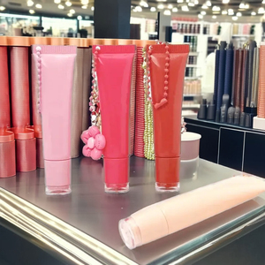 Tubes cosmétiques compressibles de 19 mm de diamètre, 8 g et 15 g, tube pour crème pour les yeux, rose rouge, bouchon à vis en plastique, emballage pour rouge à lèvres, impression d'écran, logo personnalisé - Product Image 4