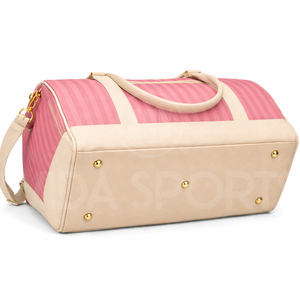Modern Luxury Fashion Lightweight Duffel Bag Travel Gym Sports Polyester PU Leather Trim Large Capacity Waterproof - Product Image 6