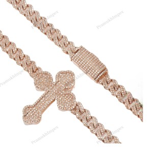 5mm 22 Inch 925 Silver Moissanite Cuban Link <b>Chain</b> Necklace Hip Hop VVS Gold Plated Party Gift Him - Product Image 4