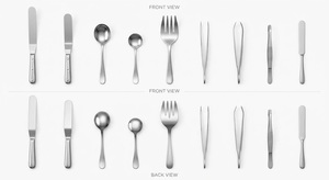 Ensemble d'ustensiles de chef Altomme Instruments en acier inoxydable, 10 pièces, lavable au lave-vaisselle, couteaux, fourchettes, cuillères, pinces, pincettes - Product Image 6