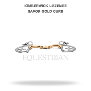 Kimberwick Lozenge Savor Gold Curb pour l'entraînement et le contrôle équestre - Product Image 2