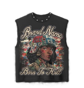 Camisetas de hombre TAHAD 2026 personalizadas, de gran tamaño, estampadas, de 300 g/m², con dobladillo desgastado, hombros caídos y corte holgado - Product Image 3