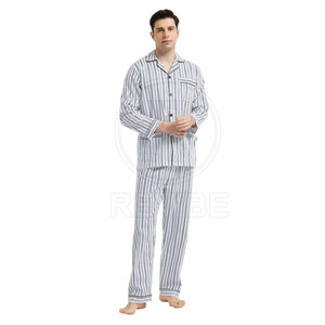 Vêtements de nuit décontractés pour hommes, pyjama en tissu doux, pyjama respirant pour un sommeil paisible - Product Image 3
