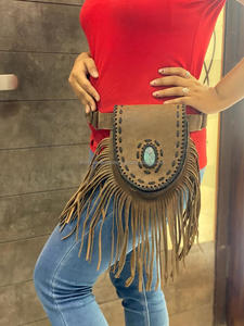 Ceinture d'argent en cuir véritable fait à la main ceintures de poche à la taille en cuir à franges ceintures élégantes faites à la main - Product Image 3