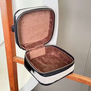 Caja de regalo de joyería cosmética de maquillaje portátil, caja de almacenamiento de alta calidad de cuero de vaca genuino, caja organizadora de joyería para mujer - Product Image 6