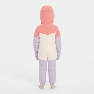 Combinaison de ski pour filles HAWK EYE, à blocs de couleur, avec capuche, fermeture éclair, isolation synthétique, imperméable, vêtements d'hiver pour enfants - Product Image 6