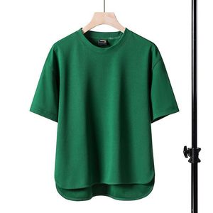 เสื้อยืดคอวีสีพื้นแบบจีบ ผ้าถักน้ำหนัก 220 กรัม แขนสั้น สไตล์ลำลอง ยูนิเซ็กซ์ เป็นมิตรต่อสิ่งแวดล้อม ขายส่ง - Product Image 5