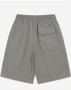 Shorts Bermuda Noirs pour Hommes, Taille Mi-Haute, Cordon de Serrage, Coton Brodé Palmiers, Style Décontracté - Product Image 5
