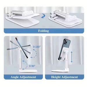 Logo Gift Wholesale Adjustable Portable Foldable <b>Desktop</b> <b>Stand</b> Mobile Holder for All Phone - Product Image 4