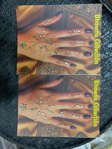 Pegatinas Kundan Mehendi para Novia y Damas de Honor, Joyería de Mano para Bodas Indias y Pakistaníes, Decoración Nupcial para Manos - Product Image 4