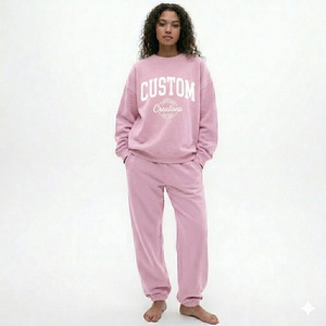 Ensemble de survêtement d'hiver pour femmes de haute qualité, design ajusté avec logo personnalisé, nouveau motif uni tendance - Product Image 3