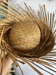 Chapeau de paille en gros Pava Puerto Rican Bad Bunny, couleur naturelle, pour l'été, costume hawaïen, chapeau de plage, prix abordable - Product Image 4