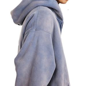 Wholesale New Style <b>Winter</b> Good Quality Men Zipper Long Sleeve Acid Washed Hoodies for Customize 2026 - Product Image 4