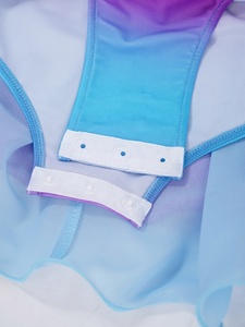 Costume de patinage artistique pour filles de 6 à 16 ans, robe dégradée pour performance de danse, entraînement professionnel de danse de salon, latine et moderne - Product Image 5