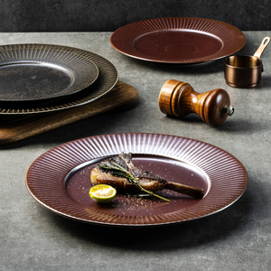 Assiette à dessert japonaise en porcelaine grise personnalisée Yayu pour restaurant - Product Image 3
